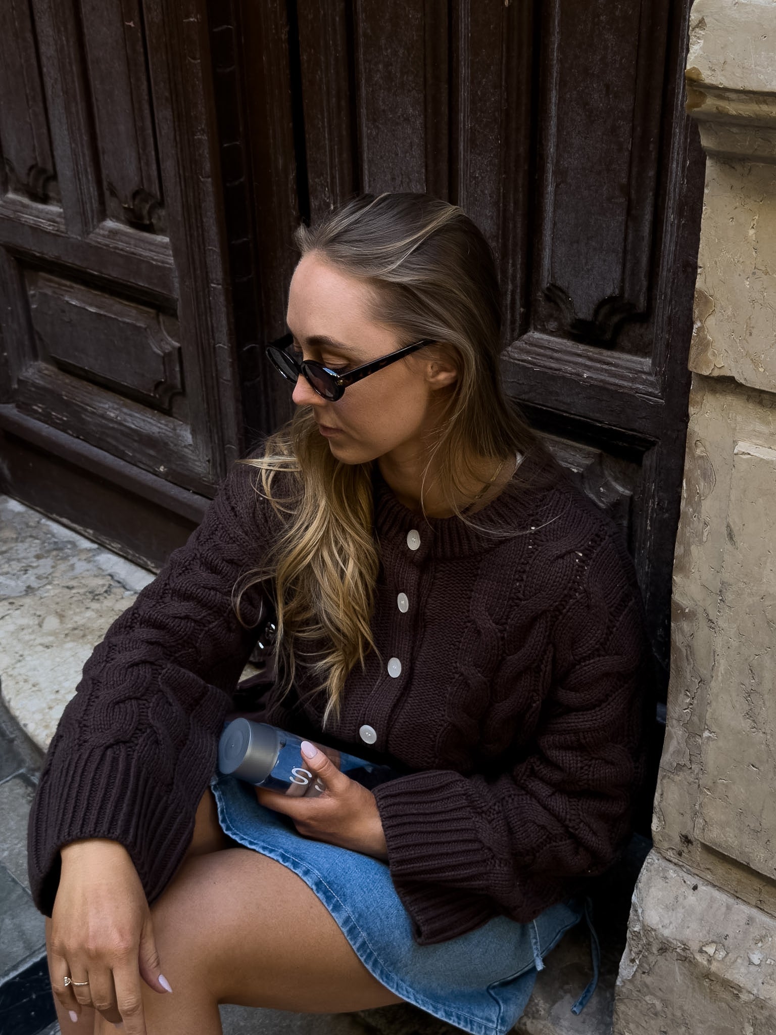 VMSVEA THEA CARDIGAN - Chocolate Martini